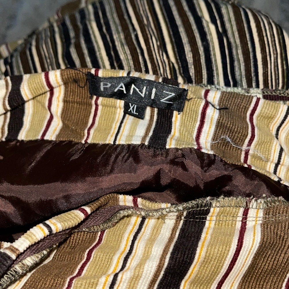 Paniz beautiful Boho paisley Stripe Tiered MIDI Skirt With Tule Hem - Picture 6 of 9